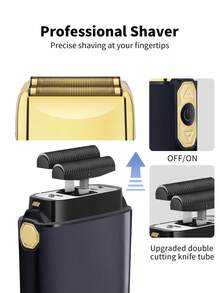 HIENA 3-In-1 Men's Grooming Set, USB Rechargeable Electric Shaver, Precision Trimmer, Beard Trimmer, Barber Haircut Kit - Elegant Gift Box Packaging, Perfect For Father's Day, Boyfriend, Birthday, Holidays - View 4