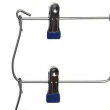 1PCS Clothes Hangers Multilayer Skirt Trouser Hanger For Pants Non Slip Metal Hanger Clips With 12 Clips Clothing Storage Rack Holder - Multicolor - View 7