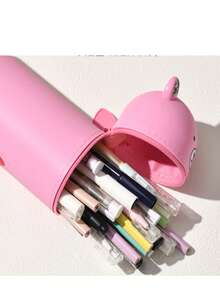 Panda Bear Creative Stationery Pouch Student Supplies Pen Holder Festival Gift Cosmetic Organizer Silicone Portable Pencil Case - Bear Pencil Case - View 4