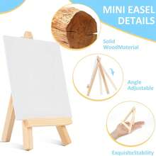 47-Piece Mini Canvas & Easel Acrylic Paint Set, Complete Art Kit With 12 Acrylic Paints, 10 Brushes, 5 Palettes & 10 4x4 Inch Canvases & Easels, Ideal Gift For Art Crafts, Parties & Creative Projects - A - 查看 5