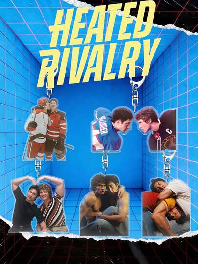 1pc Heated Rivalry, Bromance American Sport TV Series Themed Keychain, Movie Merchandise, Idol Gift For Friends Birthday, Collectible, Decorative Accessory, Small Gift