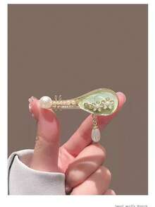 Rose Pipa Hair Clip, New Chinese Style Niche Side Bangs Clip, Creative Retro Hair Accessory - View 6