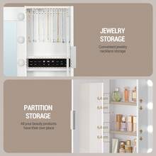 Large Vanity Table (150 Cm), Power Outlet, 11 LED Lights (3 Colors), 10 Drawers, Jewelry Storage, Plenty Of Storage Space, White-Silver - 查看 4