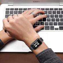 Dây đeo thép không gỉ tương thích với vòng đeo tay thời trang Mi Band 8 Active, tương thích với đồng hồ thông minh Band 8 Active bằng kim loại dành cho Band 2. - MiBand 8 Active/Redmi Band 2 - Xem 5