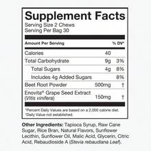 Beet Root Nitric Oxide Chews – Plant-Based Antioxidant Heart Support Supplement | Grape Seed Extract Chewable | Pomegranate Berry Flavor | Vegan Wellness Chews | 60 Count (Pack Of 1) - Gói 1 - Xem 4