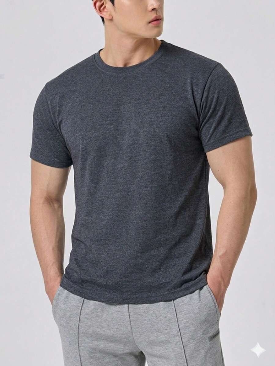Men T-Shirts & Tanks - Gris Oscuro - Ver 1