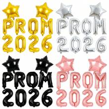 kumozawa 2026 Graduation Party Balloons, Gold, Silver, Rose Gold And Black, 16 Inch 2026 Graduation Party Balloons, Suitable For 2026, College Graduation Party Decorations - Prom2026 - View 1