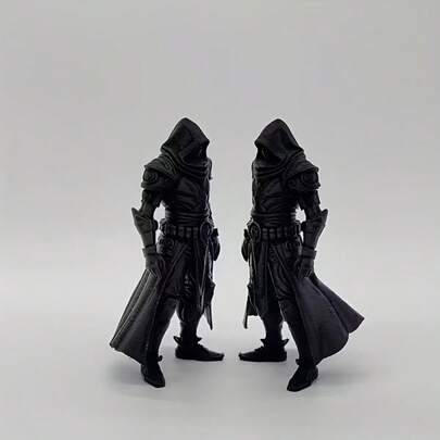 1件套兜帽刺客模型 - 神秘斗篷雕塑，适合摆放在书架或桌面上作为装饰 - 时尚桌面摆件 - 送给游戏玩家和奇幻收藏家的绝佳小众礼物