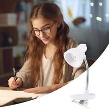 Creative LED Mini Clip Desk Lamp, Desktop Decoration Mini Desk Lamp, Surprise Gifts For Friends, Unique Creative Book Lamp, Dormitory Night Light Mini Book Clip Lamp, Warm Light Eye Protection Small Desk Lamp, Dormitory Bedroom Reading Light Eye Protection Warm Light Lamp, Portable Book Clip Lamp - Clip-on Table Lamp - View 5