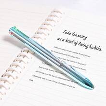 4-In-1 Multicolor Ballpoint Pen, Suitable For Students To Take Notes, Do Exercises, Bullet Journaling, Back To School Stationery Supplies - Four-in-one Press-to-operate Pen - View 6