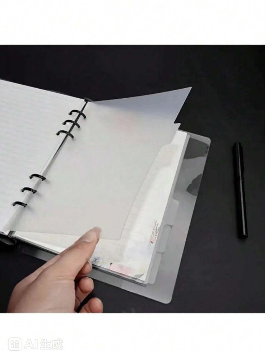 1pc A5 Loose-Leaf Divider Partition, PP Matte Compatible Universal Thick 60 Mil Protective Sleeve, File Storage - A5 - View 1