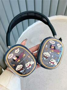 1个可爱小狗图案保护套，兼容苹果Max耳机，透明盖 - 彩色 - 查看 5