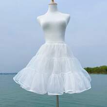 1 chiếc váy lót phồng không gọng, chất liệu crinoline, thích hợp cho váy Lolita/tiệc Comicon/tiệc trà. - trắng - Xem 10