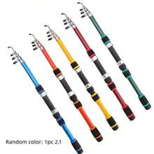 Telescopic Short Rod Fishing Rod Combo Set, Super Hard Long Distance Casting Rod With Metal Reel, Full Set Throwing Rod Fishing Gear - Multicolor - View 3