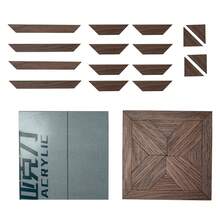 Bộ 4 tấm/set sàn nhà búp bê thu nhỏ tỷ lệ 1:6 & 1:12 bằng gỗ và nhựa, có đế acrylic, phụ kiện nội thất nhà búp bê tự lắp ráp hiện đại. - Như hình ảnh - Xem 6