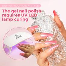ROSALIND 24 Pcs Gel Nail Polish Set 20 Vibrant Colors Gel Polish With Base Coat And Top Coat Gel(Matt+Glitter) Yellow Orange Nude Pink Purple White Nail Polish Gel Kit Gifts For Manicure Lovers - 彩色 - 查看 3