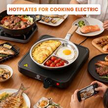 SUPERLEX 1500W Electric Stove, 4-In-1 Induction Cooker Table, Portable Cooking Hot Plate, 5-Speed Temperature Control Portable Cooking Hot Plate, Heating Indicator Light, Overheating Protection. Suitable For All Cookers, Suitable For RV/Home/Camping/Apartment - Ver 7