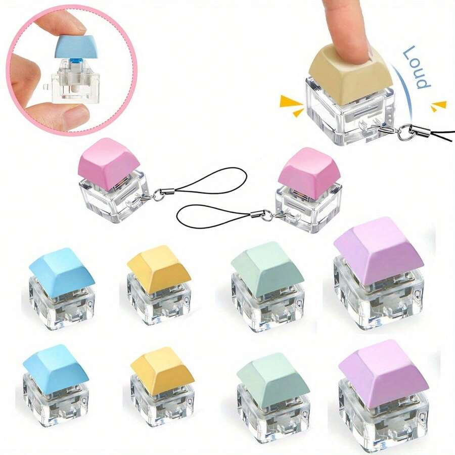 1/3/5 piezas aleatorias de botones de presión simples de un solo botón - Colores surtidos - Adecuado para oficina, hogar, viajes - Aliviar el estrés y mejorar la concentración - Regalo ideal, llavero de presión de dedos, soporte de llaves calmante, relajación de enfoque, tirador de cremallera, regalo de cumpleaños, regalo de fiesta, regalo de vacaciones - Multicolor - Ver 1