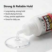 CALA Super Nail Glue U2013 Professional Quick Dry Nail Glue Adhesive For False Nails, Tips &Amp; Art Accessories U2013 Salon Quality Strong Hold For Natural Nail Repair (Pack Of 3) - ColorA - 查看 2
