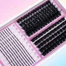Extensiones de pestañas en racimos naturales con diseño de picos, estilo manga, 300pcs/270pcs/230pcs, 10-20mm, para extensiones de pestañas individuales de hadas y anime - DD - Ver 6