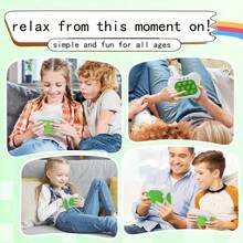 Sensory Stress Relief Finger Push Toy - An Interactive Sensory Toy With A Quick Button Operation Mechanism, Made Of ABS Material, A Handheld Stress Relief Game Console, Featuring Glowing Bubbles And Red/Specific Patterns. An Entertaining Gift For Birthday Parties. - Green - View 4