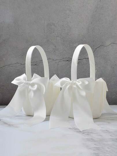 1PC Flower Girl Baskets - Cute Cherish Wedding Flower Baskets