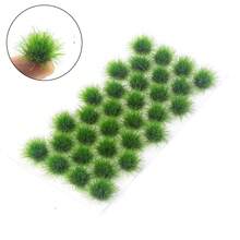 32Pcs Mini Artificial Grass Cluster Dollhouse Garden Decor Micro Landscape Fairy Garden DIY Ornament Miniature Plant Bush Tiny Green Grass For House Model Scene - Multicolor - View 15