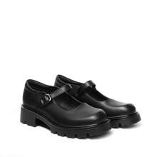 Women's Mary Jane Platform Shoes Closed Toe Chunky Block Low Heel Cute Vacation Shoes Back To School Shoes College Student Shoes - 黑PU - 查看 6