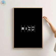 1 tấm tranh in trên vải canvas với dòng chữ "Rủi ro không phải vì người ta không quan tâm", tranh trang trí tường hiện đại, thích hợp cho quán cà phê, nhà ở, phòng ngủ, phòng khách, nhà bếp, phòng tắm, văn phòng, trang trí nhà cửa, trang trí phòng ngủ, trang trí tường, lựa chọn lý tưởng cho bạn bè. - Nhiều màu - Xem 6