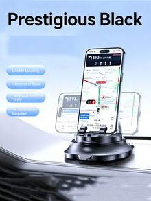 1pc Car Phone Holder, Rotatable Dashboard Mount, Anti-Slip Navigation Bracket, Temporary Parking Luminous License Plate (Retractable), Multi-Function Bracket, Dashboard Phone Number Plate, Glasses Card Slot - A - View 5