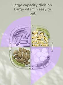 1 pieza Diseño de tapa deslizante Estuche para pastillas, Organizador de medicamentos portátil a prueba de fugas, Transparente claro para un fácil monitoreo de medicamentos, Protección segura, Esencial para viajes de 3 comidas - Multicolor - Ver 4