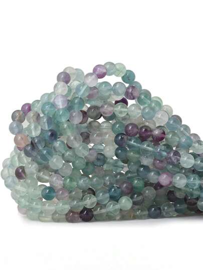 1 Strand Natural Rainbow Fluorite Gemstone Round Loose Beads For Jewelry Making Diy Findings 4 6 8 10mm