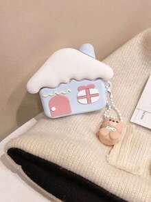 1个可爱创意小屋苹果手机壳，适用于苹果1/2/Pro 2/Pro 3，小熊图案 - 彩色 - 查看 5