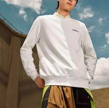Skechers Áo nỉ chui đầu dệt kim ấm áp unisex kiểu dáng thường ngày - trắng - Xem 2