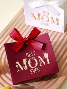 10pcs Mini Mother's Day Gift Boxes - Printed With "Happy Mother's Day" Text, Suitable For Party Decoration And Celebration. Gift Boxes | Colorful Decor | Decorative Candy Boxes - Multicolor - View 2
