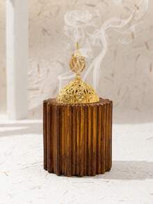 1pc Resin Incense Burner, Arabic Style Incense Holder, Decorative Aromatherapy Furnace, Home Decor, Room Decoration, Party & Holiday Decoration Gifts Birthday Graduation - Brown - View 12