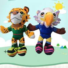 Peluche de 18 cm del Mundial de México 2026: mascota jaguar, reno de hoja de arce y águila calva. Juguete coleccionable suave. - Verde - Ver 5