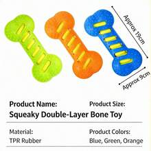 1pc Dog Chew Stick, Squeaky Bite Toy, Self-Entertainment, Pet Toy Hollow Ball, Interactive Toy - Multicolor - View 8