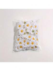 50pcs/Set Artificial White Daisy Sunflower Heads, 1.57 Inch Fake Flowers, Suitable For Wedding Party Decor, DIY Cards, Wreaths And Home Decor, Great For Spring/Summer Events, Weddings - Multicolor - View 6