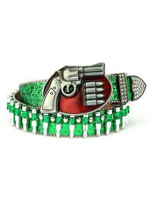 1个男士子弹形皮带扣，时尚街头嘻哈亚文化元素皮带 - A - 查看 15