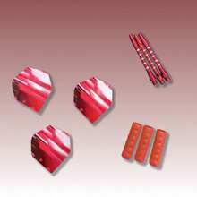 Professional Darts Replacement Set, Darts Protector And Darts Flights, Precision Aluminum Shafts, Suitable For Club/Party/Darts Entertainment And Practice - Red - View 1