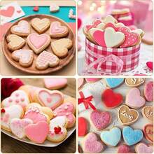 Bộ 6/10 khuôn cắt bánh hình trái tim - Khuôn bánh quy hình trái tim nhỏ bằng thép không gỉ, thích hợp cho Ngày Valentine, tiệc cưới - Có thể dùng để làm bánh mì kẹp, bánh quy, bánh bích quy. - Bạc - Xem 4