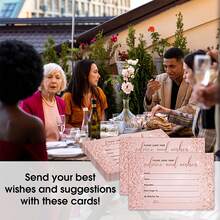20/40 Pcs Minimalist Modern Advice And Blessing Cards In Light Pink - Wedding, Retirement, Graduation Guest Book With Wisdom Messages For Couples, Style B Fillable Invitations For Party Games And Events Wedding - A - View 3