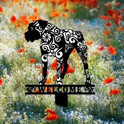 新款跨境2D亚克力曼陀罗花园插牌，庭院艺术礼品，户外花园装饰草坪摆件