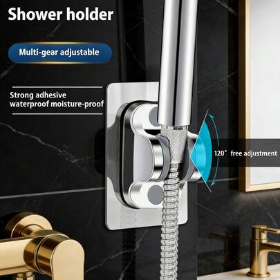Universal Shower Head Holder, Bathroom Wall Mount Bracket, Shower Faucet Holder Accessories