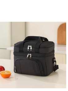 1pc Lunch Bag, Insulated Lunch Box, Large Capacity Multi-Function Cooler Bag, Waterproof Oxford Fabric - Multicolor - View 11