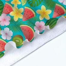 1 buc Prosop de plajă de vară cu model floral și pepene verde, Pătură de plajă extra mare din microfibră super moale, Prosop de baie foarte absorbant, Potrivit pentru călătorii, piscină, scufundări, surfing, yoga, camping, Disponibil în mai multe dimensiuni, Accesorii de plajă - C - Vizualizare 10
