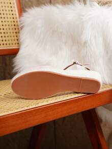 Women's Comfortable Non-Slip Apricot Linen Rope Platform Wedge Sandals, Suitable For Spring And Summer Vacation - Pink - View 4