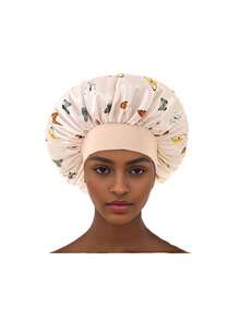 1件装缎面蝴蝶结睡帽 - 柔软不褪色，呵护秀发，适合女孩睡眠，优雅睡衣，温和护发，质地顺滑，时尚睡帽 - A - 查看 6