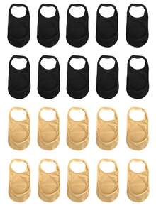 1/5/10 Pairs Women Summer Ice Silk Invisible Half-Palm Boat Socks For High Heels Shoes Silicone Non-Slip Sling Socks Female Suspender Socks - Multicolor - View 14